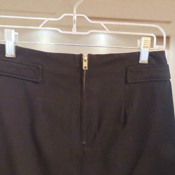 Modcloth Women's Black A-Line Skirt, Front Pleats, Size 0, NWOT - Picture 3 of 10